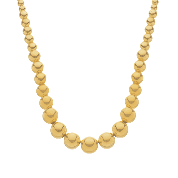 Colar Dourado de Bolas Crescentes - Imagem 1