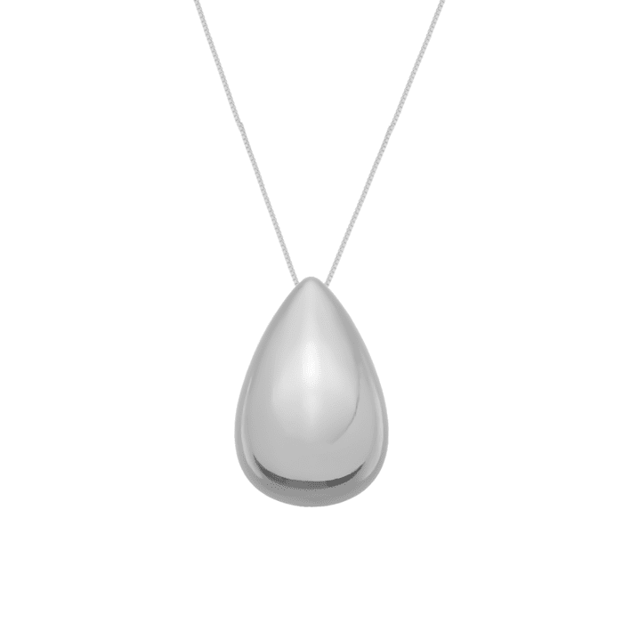 Colar Prateado de Gota - Imagem 1