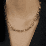 Colar Dourado Chocker Corrente Elos Largos - Imagem 2