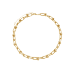 Colar Dourado Chocker Corrente Elos Largos