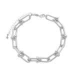 Pulseira Dourada Corrente Elos Largos - Imagem 3