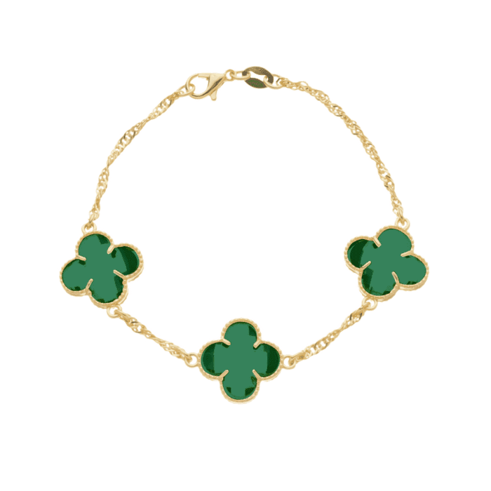Pulseira Trevos Van Cleef Preta - Imagem 5