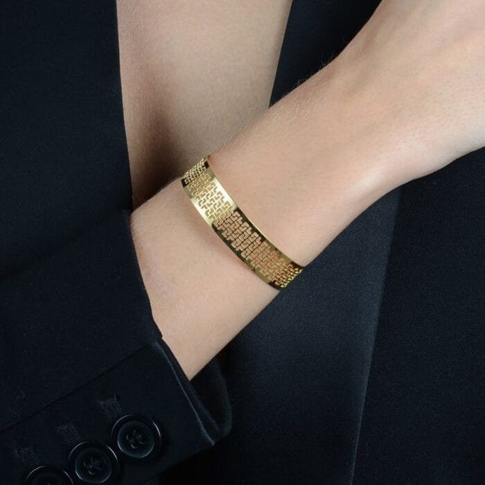Bracelete Prateado de Renda Vazado - Imagem 4