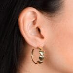 Brinco Dourado de Argola 4 Corações - Imagem 2