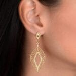 Brinco Dourado Folha de Gala - Imagem 2