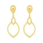 Brinco Dourado Luxo Gota de Gala