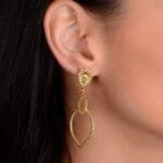 Brinco Dourado Luxo Gota de Gala - Imagem 2