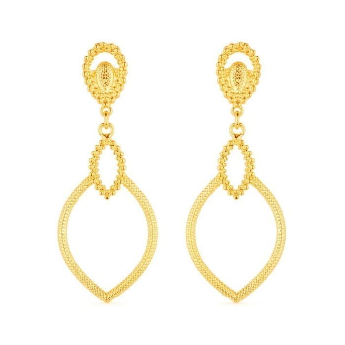 Brinco Dourado Luxo Gota de Gala - Imagem 1