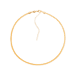 Colar Dourado Chocker de Fita