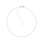 Colar Dourado Chocker de Pérolas