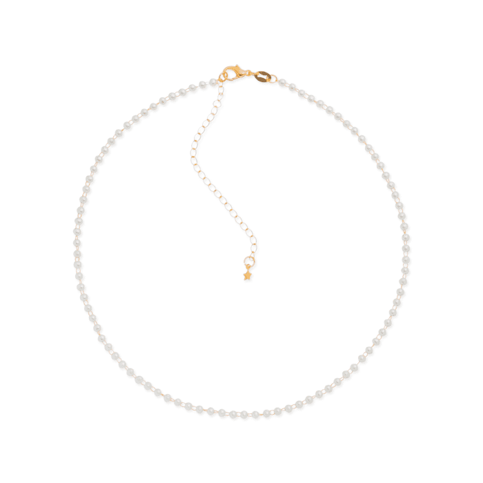 Colar Dourado Chocker de Pérolas - Imagem 1