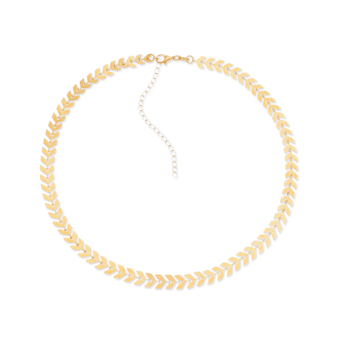 Colar Dourado Chocker de Seta - Imagem 1
