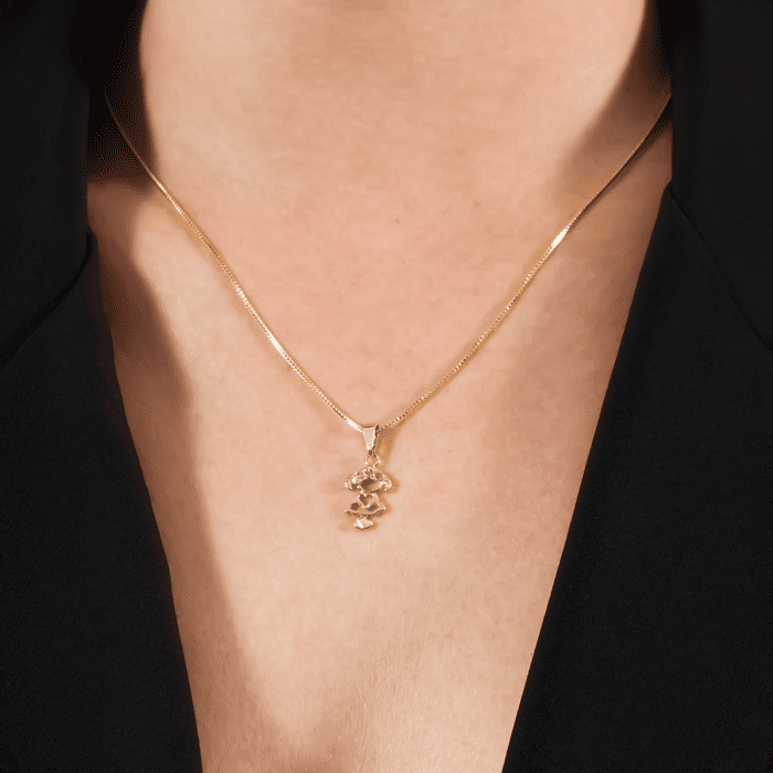Colar Dourado Filha com Zircônia - Imagem 2