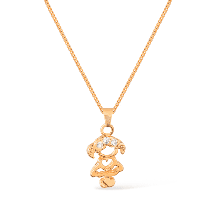 Colar Dourado Filha com Zircônia - Imagem 1
