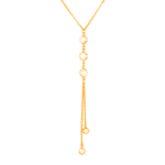 Colar Dourado Gravatinha com Pontos de Luz