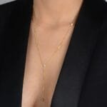 Colar Dourado Gravatinha com Pontos de Luz - Imagem 2
