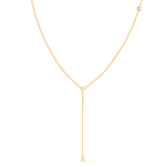 Colar Dourado Gravatinha com Pontos de Luz