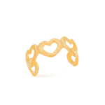 Piercing Dourado de Pressão de Corações