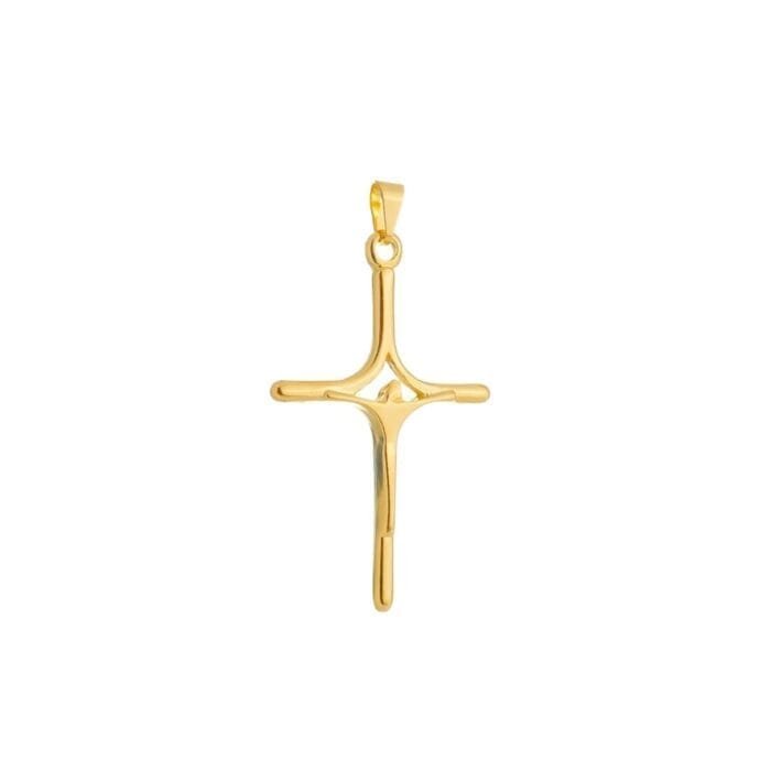 Pingente Dourado Crucifixo - Imagem 1