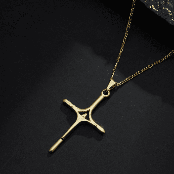 Pingente Dourado Crucifixo - Imagem 3