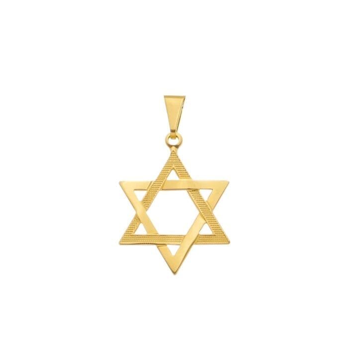 Pingente Dourado Estrela de Davi - Imagem 1