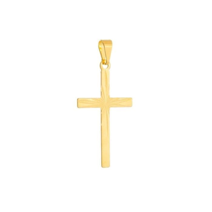 Pingente Dourado Masculino de Cruz - Imagem 1