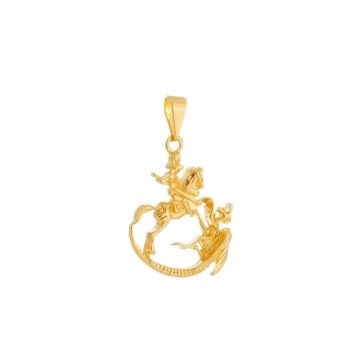 Pingente Dourado São Jorge - Imagem 1