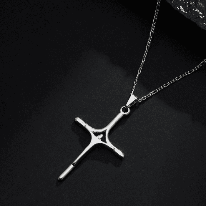 Pingente Prateado Crucifixo - Imagem 3