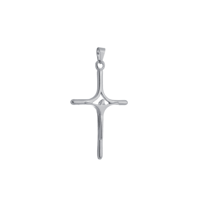 Pingente Prateado Crucifixo - Imagem 1