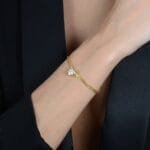 Pulseira Prateada com Pedra de Coração em Zircônia - Imagem 4
