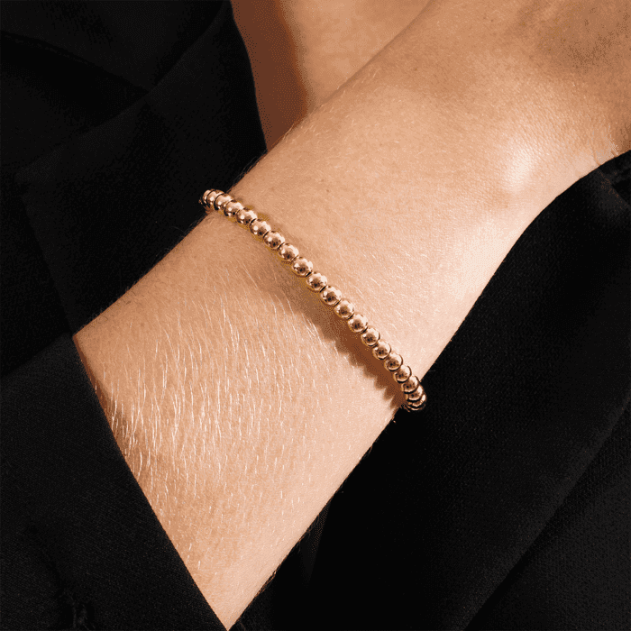 Pulseira Dourada de Bolinha - Imagem 2