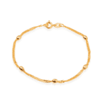 Pulseira Dourada de Bolinhas