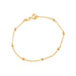 Pulseira Dourada de Bolinhas Delicada