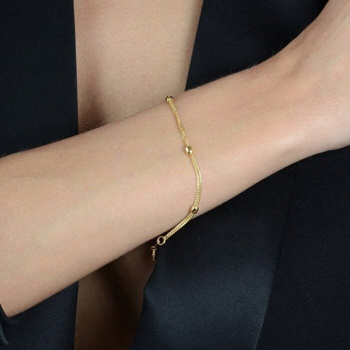 Pulseira Dourada de Bolinhas - Imagem 2