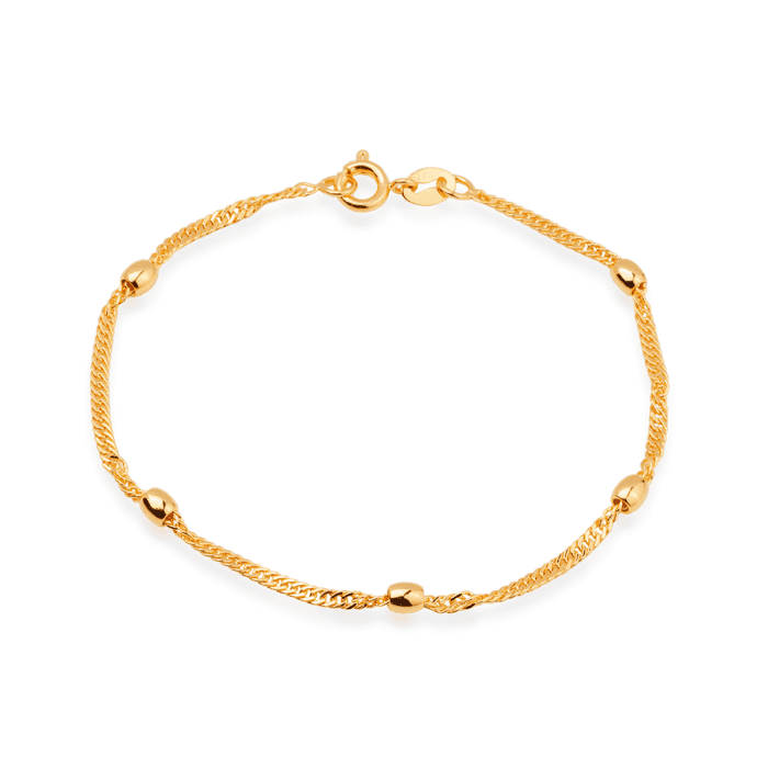 Pulseira Dourada de Bolinhas - Imagem 1