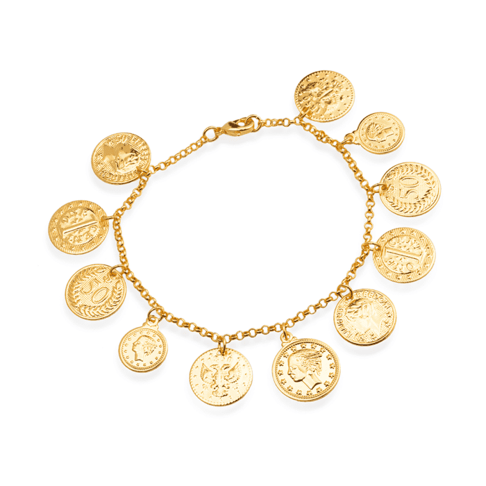 Pulseira Dourada de Moedas Antigas - Imagem 1