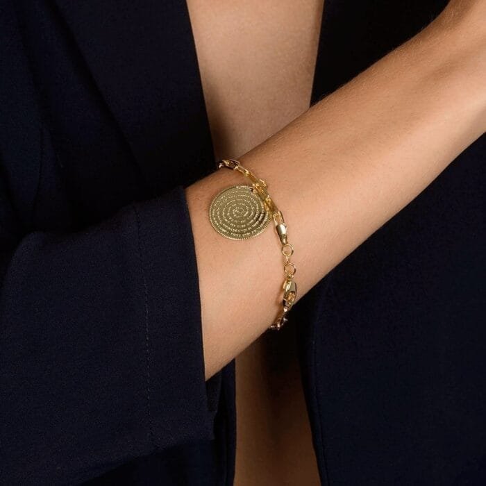 Pulseira Prateada Religiosa com Medalha de Oração - Imagem 4
