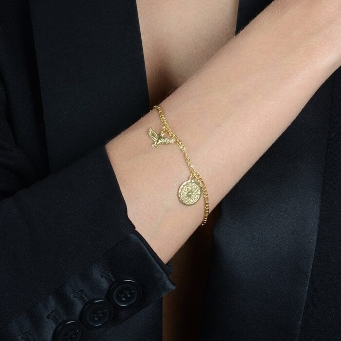 Pulseira Prateada Religiosa Pai Nosso e Espírito Santo - Imagem 6