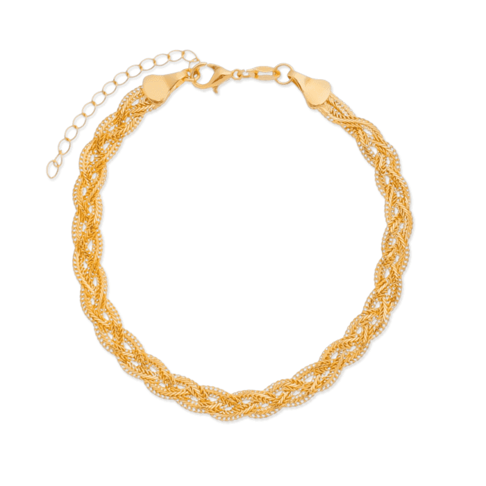 Pulseira Dourada Trançada - Imagem 1