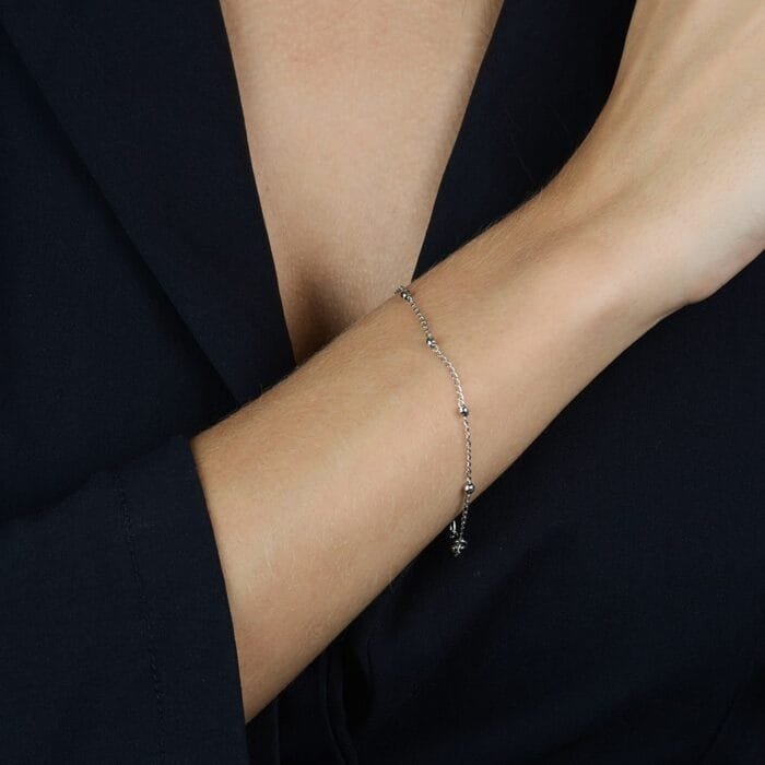 Pulseira Dourada de Bolinhas Delicada - Imagem 4