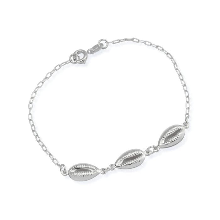 Pulseira Prateada de Búzios - Imagem 1
