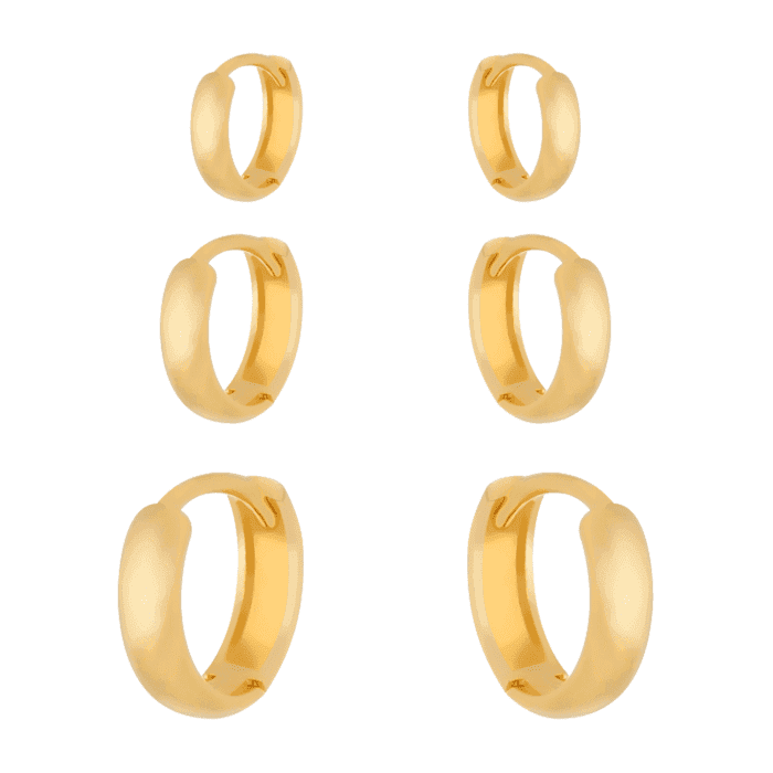 Trio Dourado de Argolinhas - Imagem 1