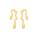 Brinco Dourado Orgânico de Gota