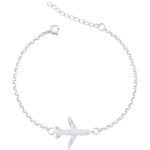 Pulseira Avião em Prata 925 com Zircônias – Para Amantes de Viagem