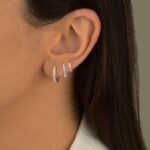 Trio Argola Cravejado Em Prata 925 - Imagem 2