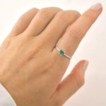 Anel Verde-Água Brilhante - Imagem 2