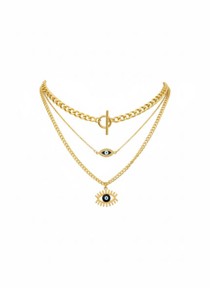 Mix de Colares Dourados Olho Grego