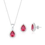 Conjunto Rubi Royale – Prata 925 com Zircônia Gota