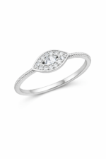 Anel Olho Grego Cravejado — Prata 925