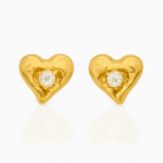 Brinco Coração Folheado a Ouro com Zircônia – Delicado e Brilhante